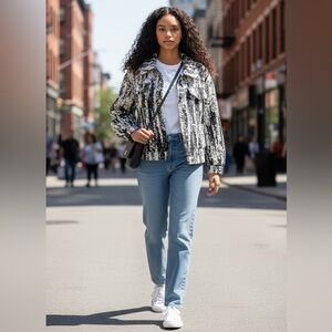 Elena Wang Monochrome Women's Cardigan (Rare) Fits to Large